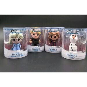 Disney Frozen II Ooshies Vinyl Edition Figures Set Elsa Anna Kristoff Olaf Used